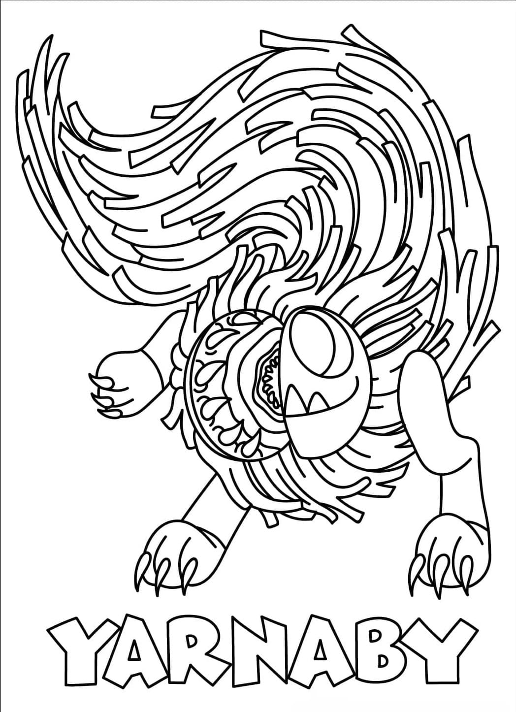 Coloriage Yarnaby effrayant