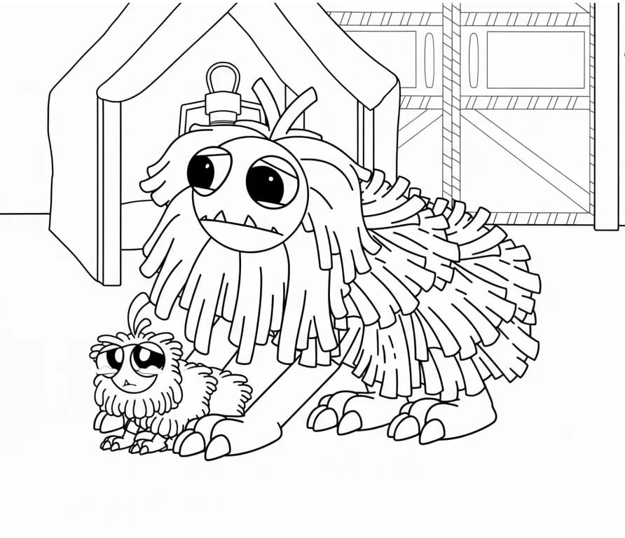 Coloriage Yarnaby triste