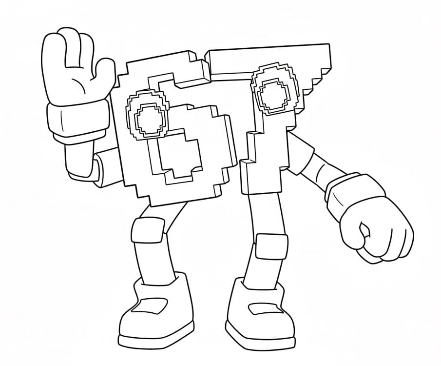 Coloriage 67 Brainrot Imprimable Gratuit Pour les Enfants