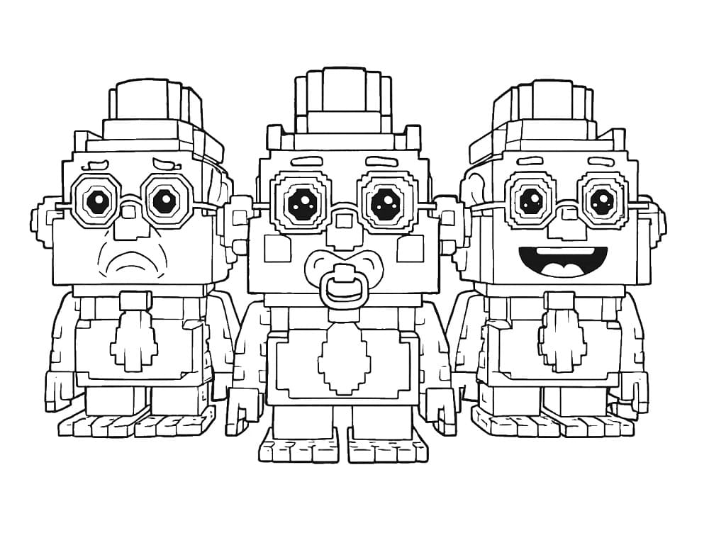 Coloriage Collection de personnages Steal a Brainrot