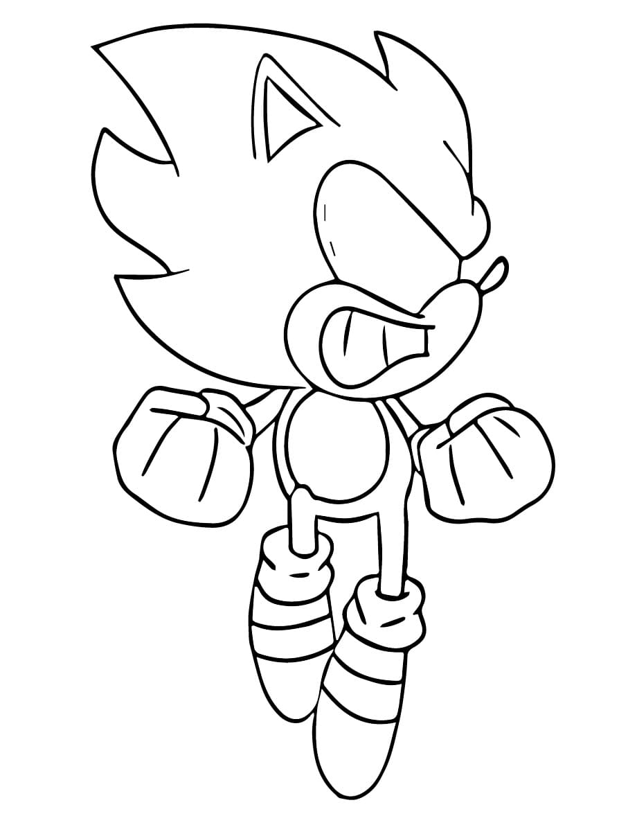 Coloriage Dark Sonic Facile