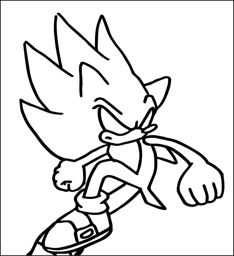 Coloriage Dark Sonic Gratuit