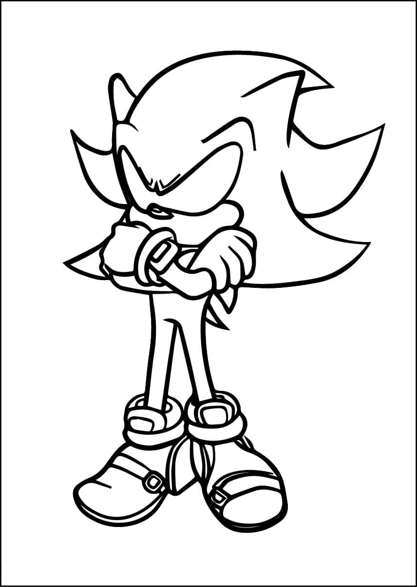 Coloriage Dark Sonic Imprimable Gratuit Pour les Enfants