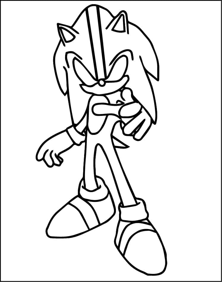 Coloriage Dark Sonic