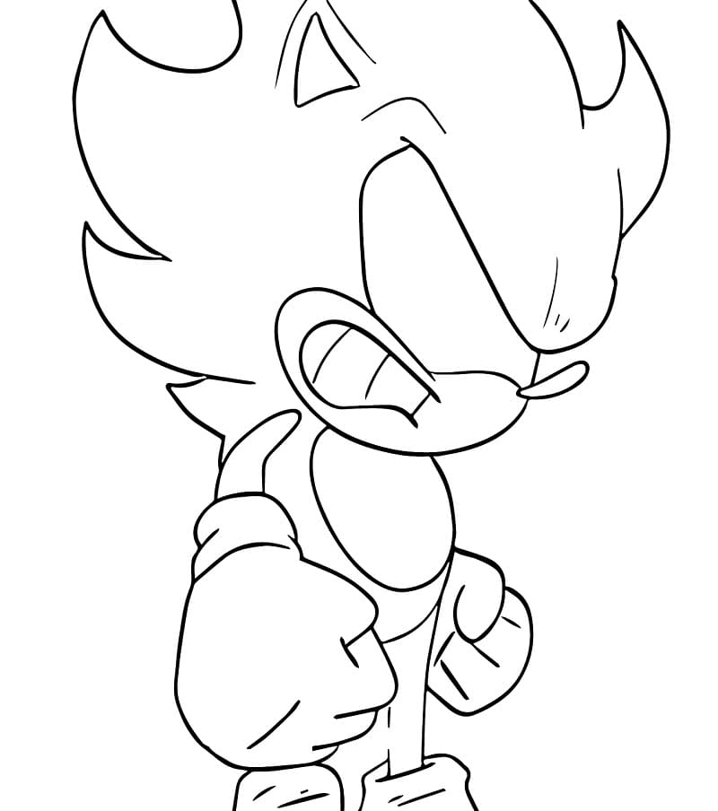 Coloriage Dark Sonic Incroyable