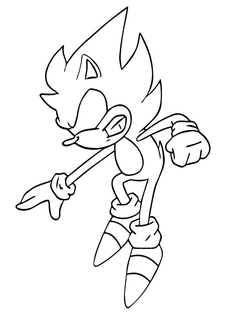 Coloriage Dark Sonic Pour les Enfants de 1 An