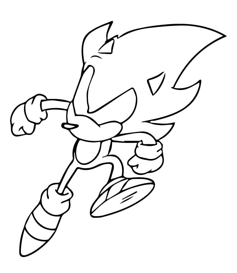 Coloriage Dark Sonic Pour les Enfants de 2 Ans