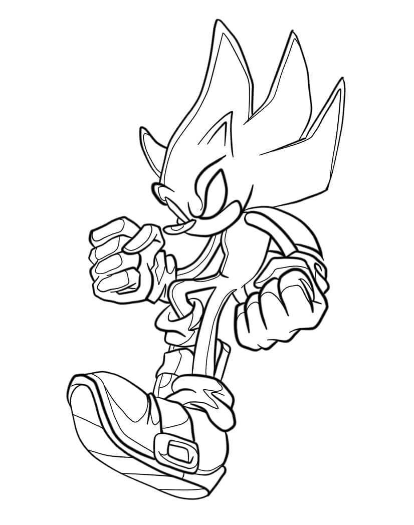 Coloriage Dark Sonic Pour les Enfants