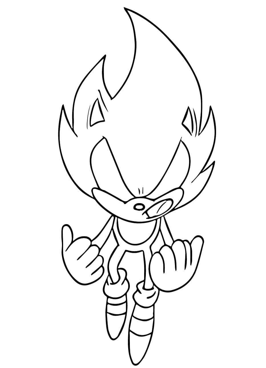 Coloriage Dark Sonic Simple