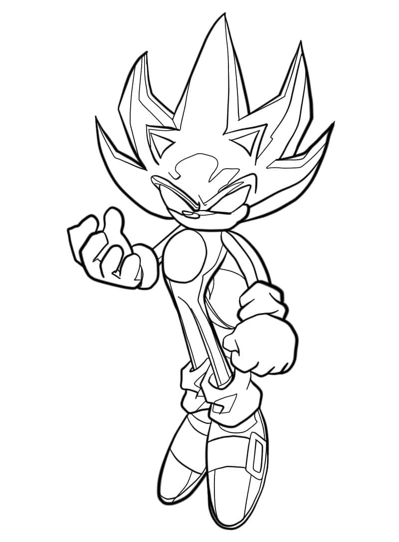 Coloriage Dessin de Dark Sonic