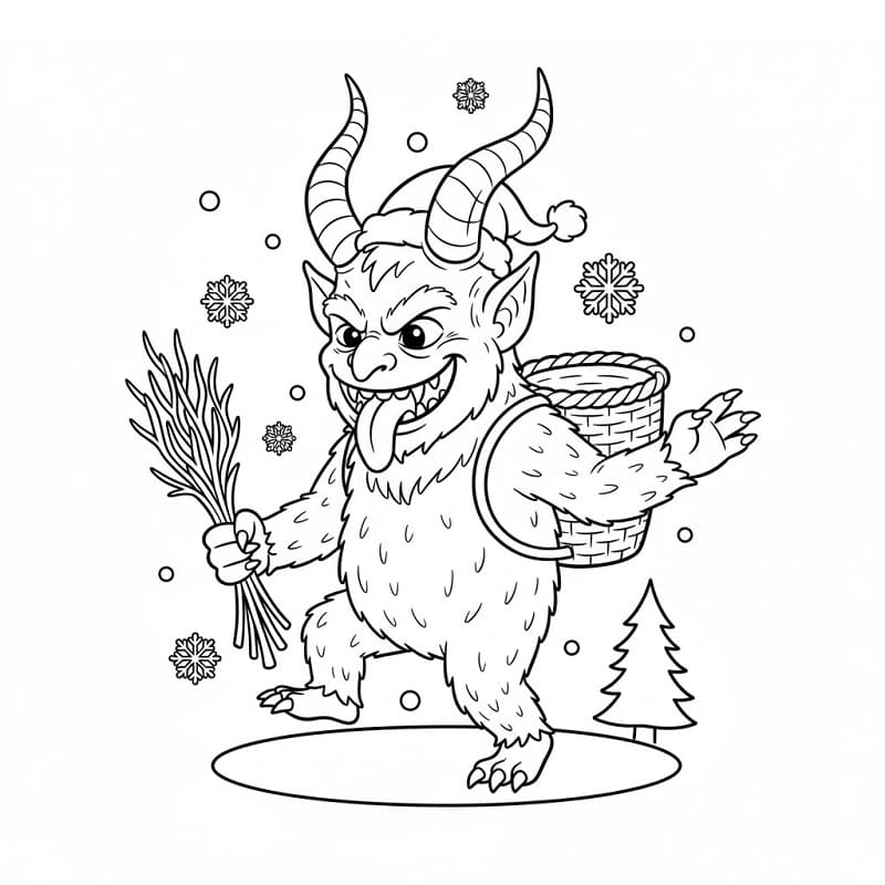 Coloriage Dessin de Krampus