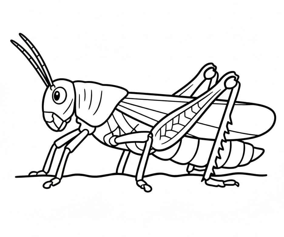 Coloriage Dessin de Sauterelle