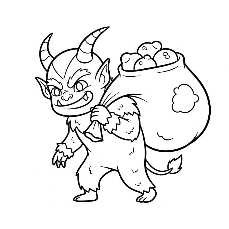 Coloriage Dessin Gratuit de Krampus