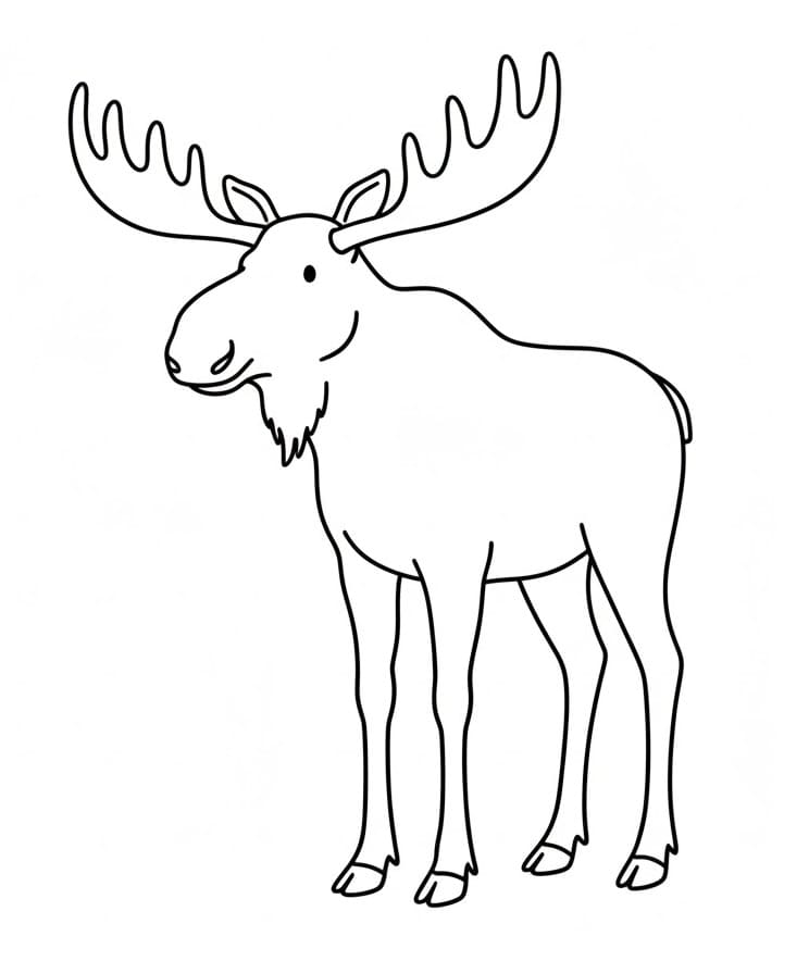 Coloriage Élan normal