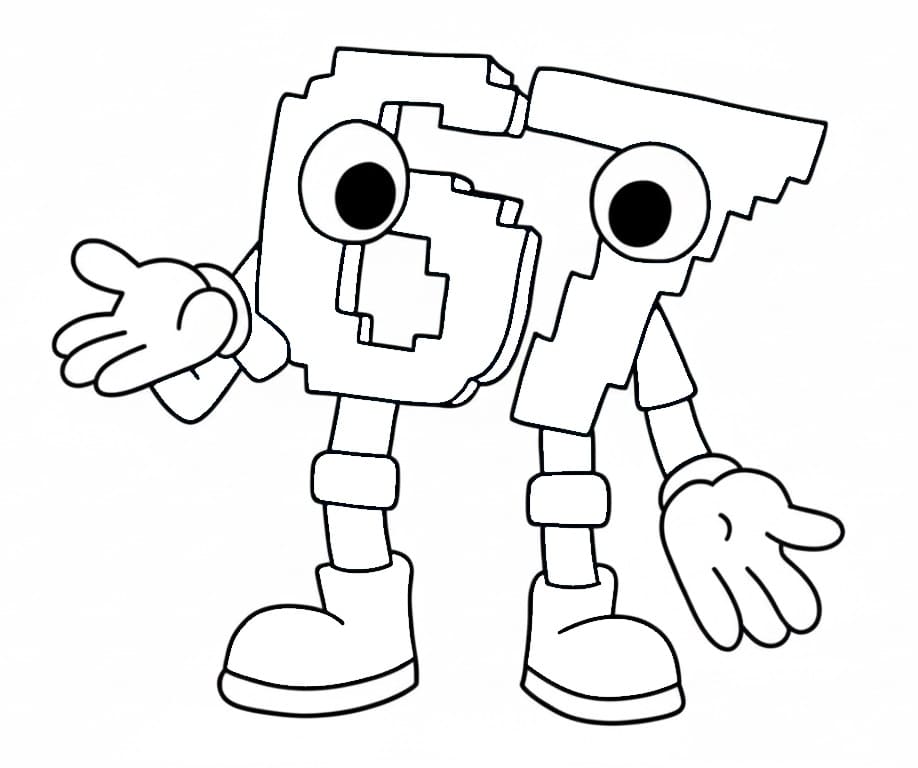 Coloriage Gratuit 67 Brainrot Pour les Enfants