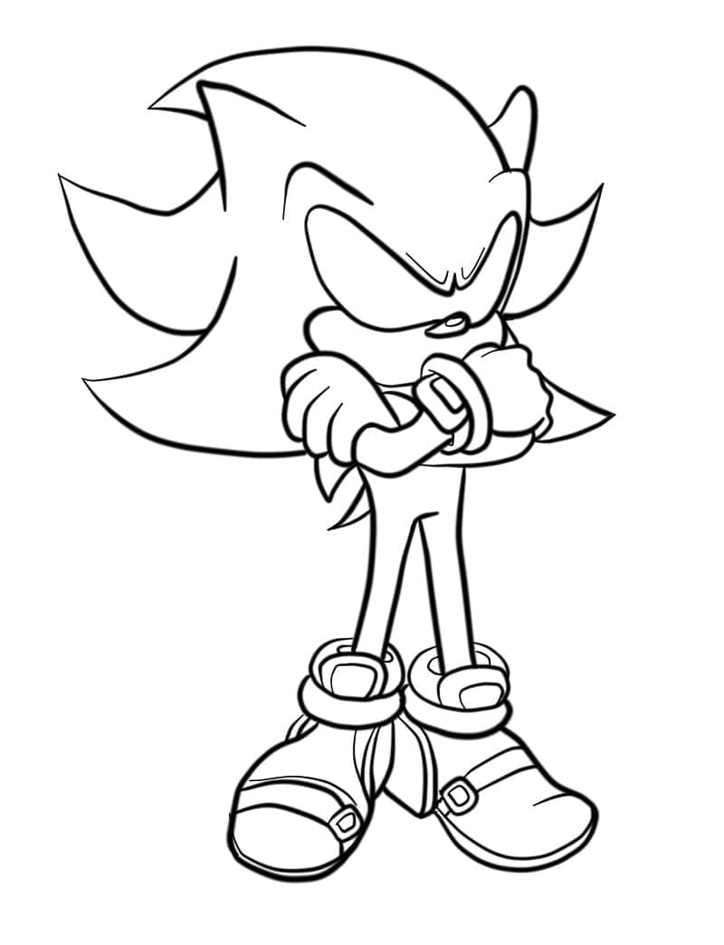 Coloriage Gratuit Dark Sonic