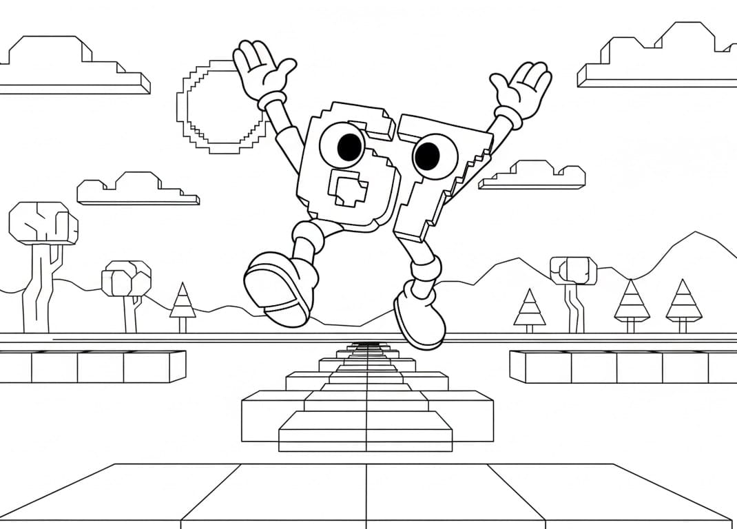 Coloriage Imprimable 67 Brainrot