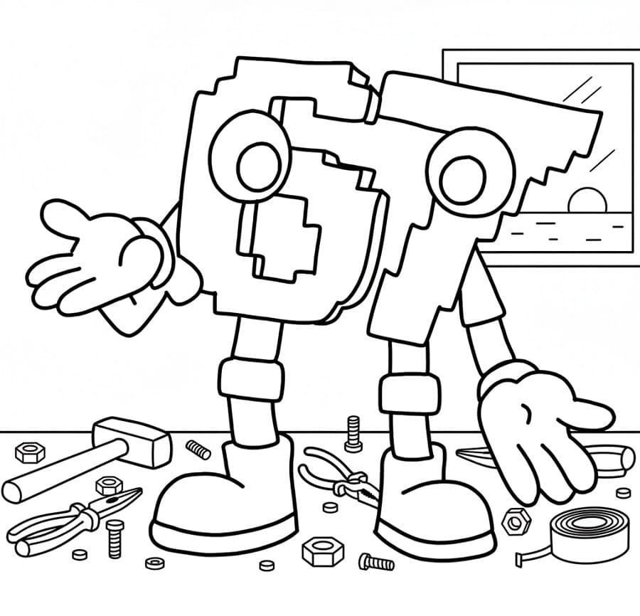 Coloriage Imprimable Gratuit 67 Brainrot