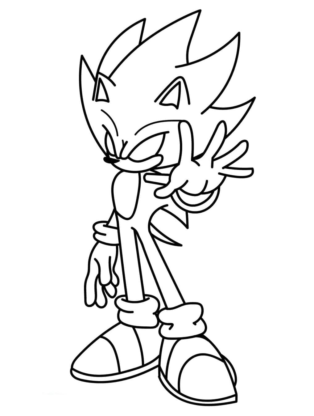 Coloriage Imprimable Gratuit Dark Sonic Pour les Enfants