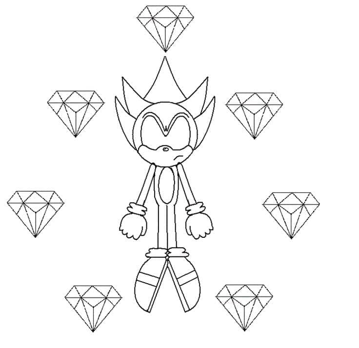 Coloriage Imprimable Gratuit Dark Sonic