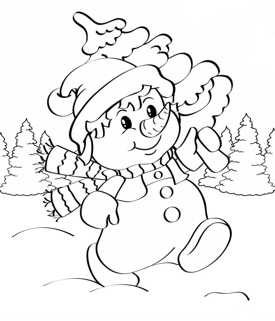 Coloriage Imprimable Noël Kawaii Pour les Enfants