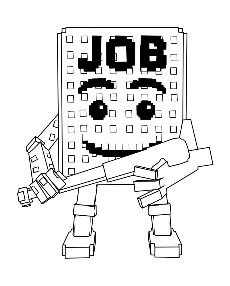 Coloriage Job Job Job Sahur de Steal a Brainrot