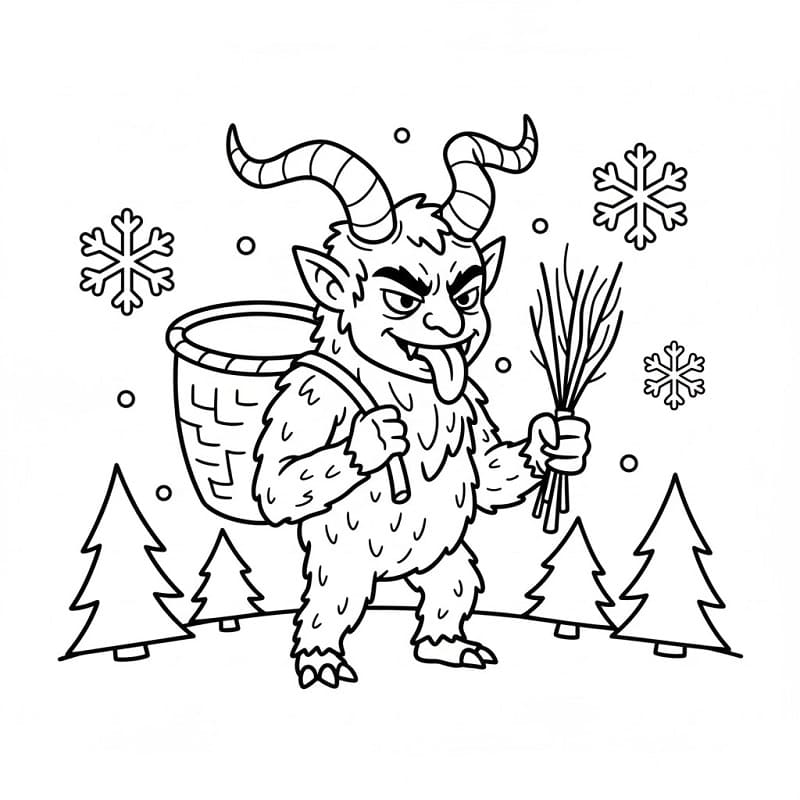 Coloriage Joyeux Krampus