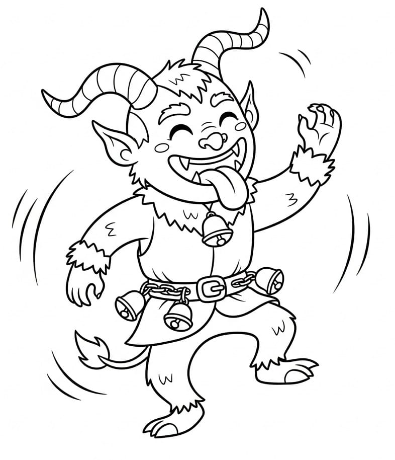 Coloriage Krampus de Noël