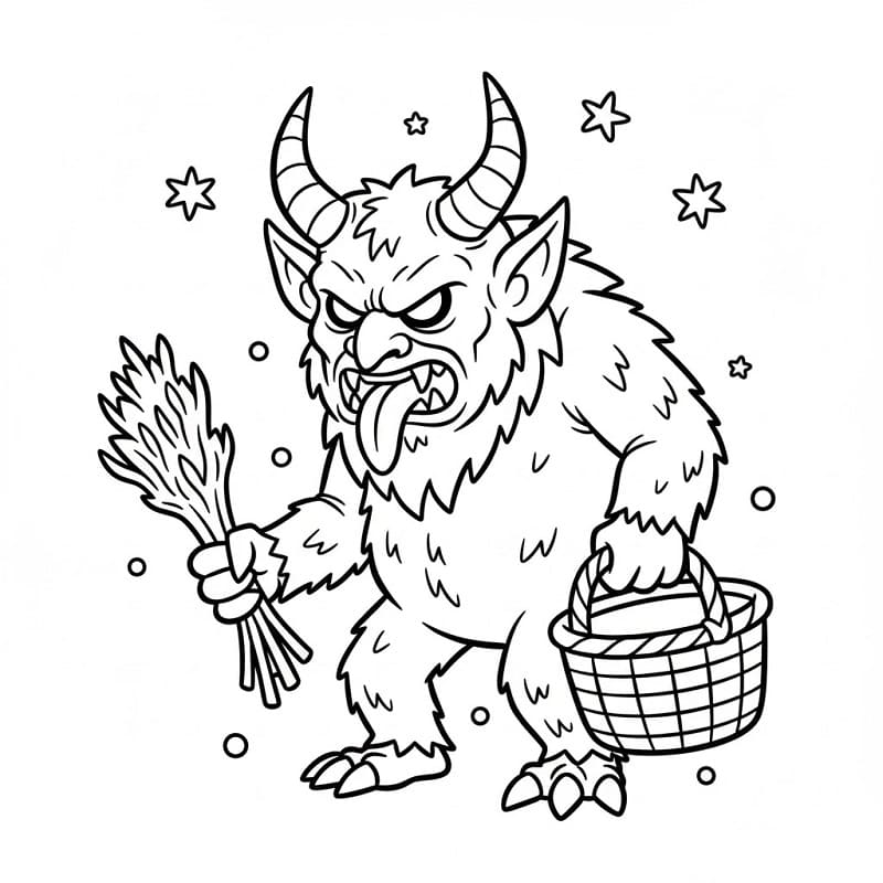 Coloriage Krampus Gratuit