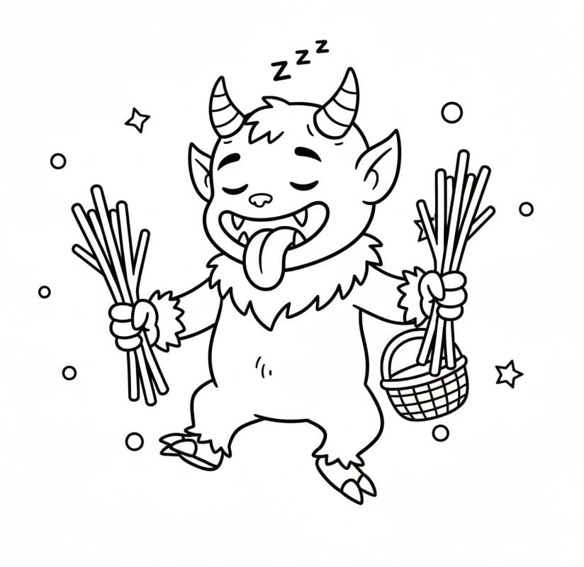 Coloriage Krampus Imprimable