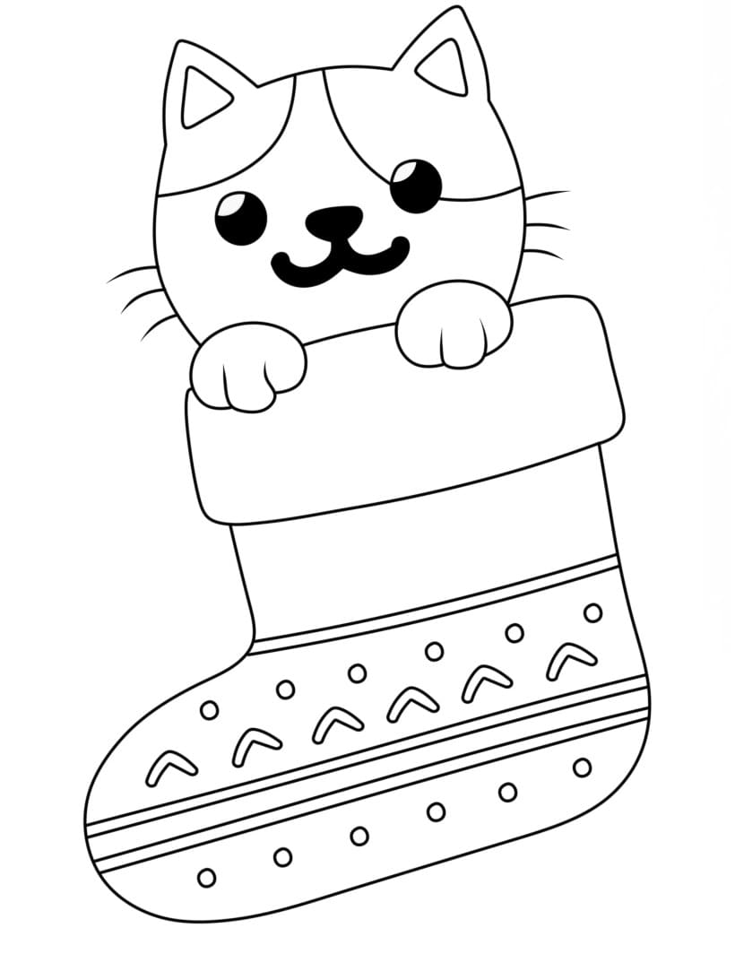 Coloriage Noël Kawaii Gratuit