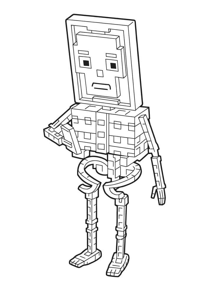 Coloriage Personnage de l’univers Steal a Brainrot