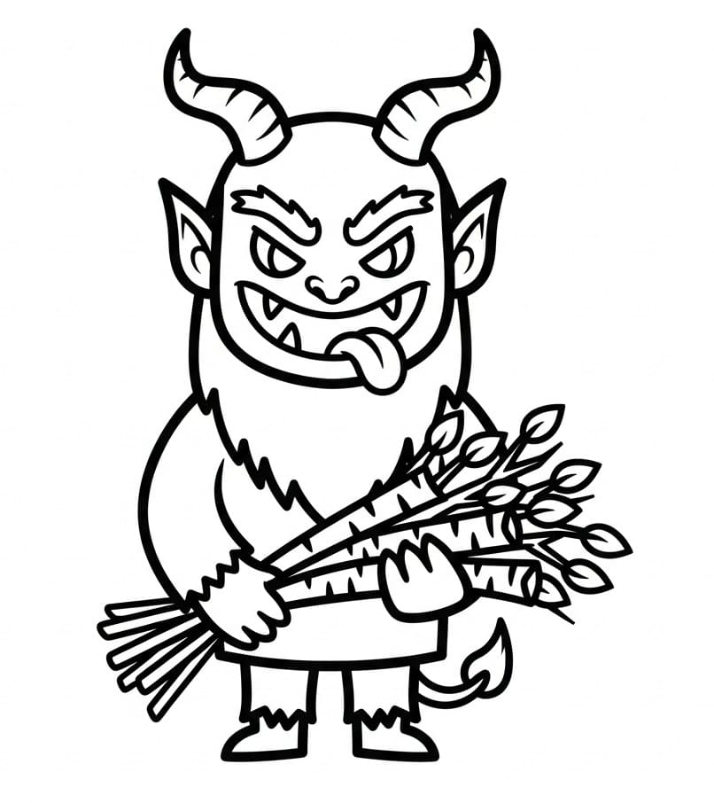 Coloriage Petit Krampus