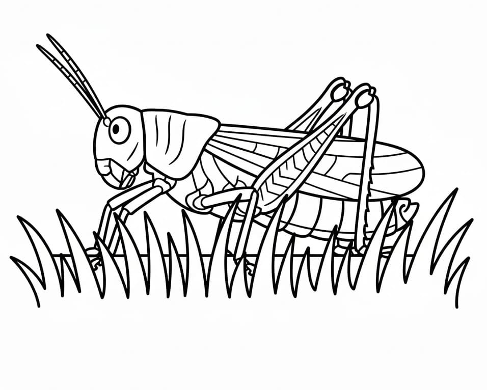 Coloriage Sauterelle Imprimable