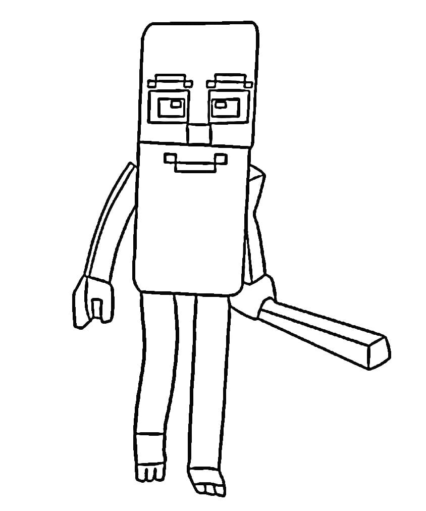 Coloriage Tung Tung Tung Sahur dans Steal a Brainrot