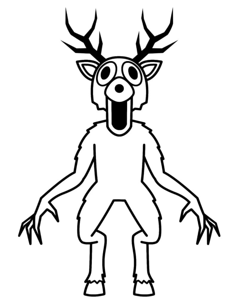 Coloriage 99 Nuits dans la Forêt Le Cerf