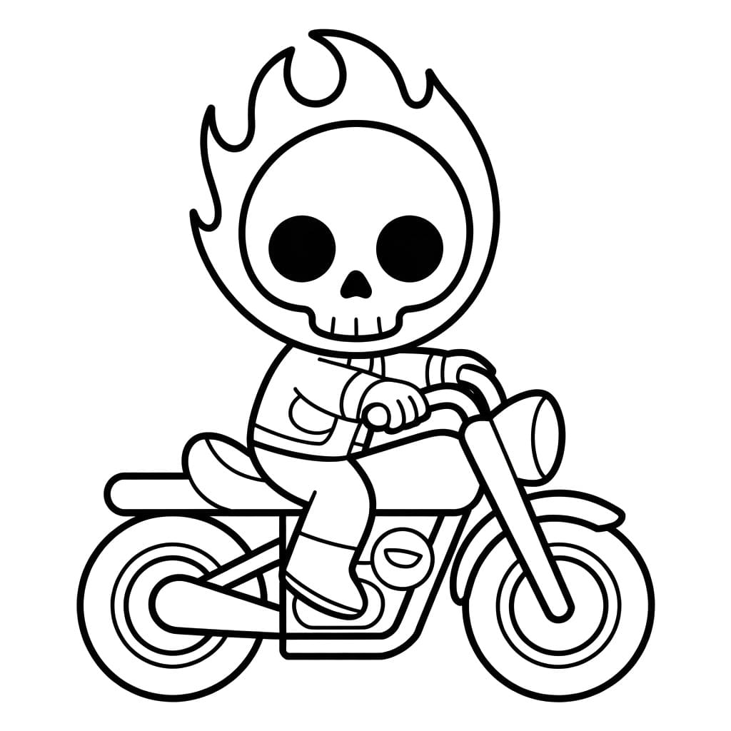 Coloriage Adorable Ghost Rider