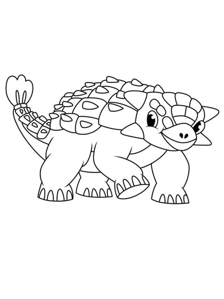 Coloriage Ankylosaure Pour Enfants