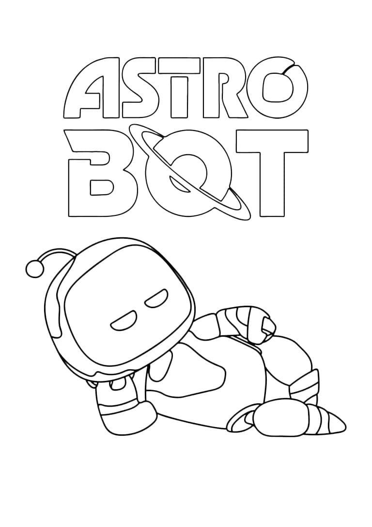 Coloriage Astro Bot Gratuit Pour les Enfants