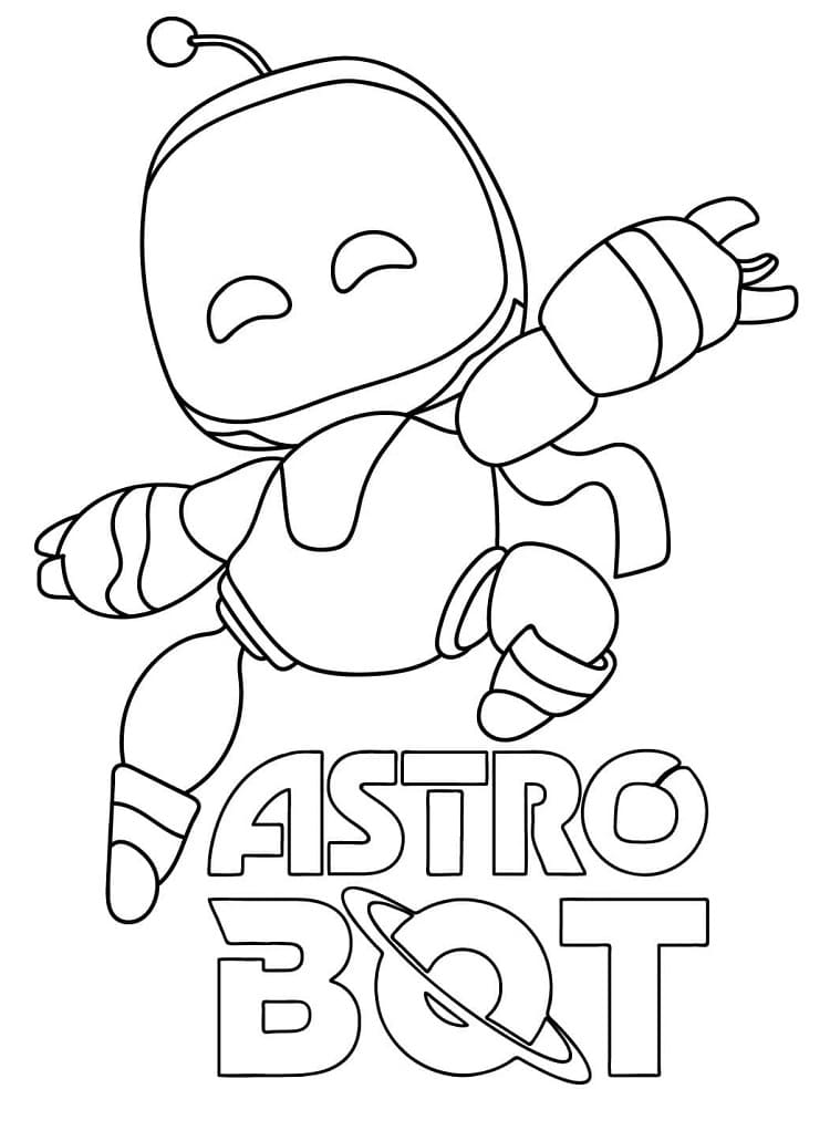 Coloriage Astro Bot Pour les Enfants de 4 Ans