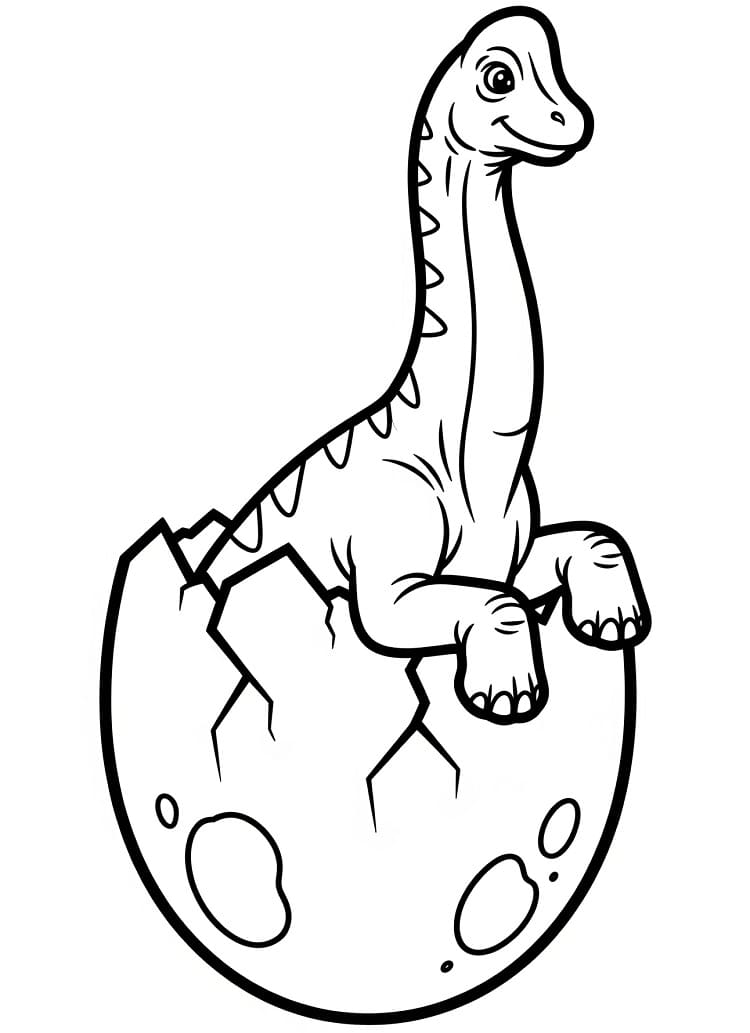 Coloriage Bébé Brachiosaure