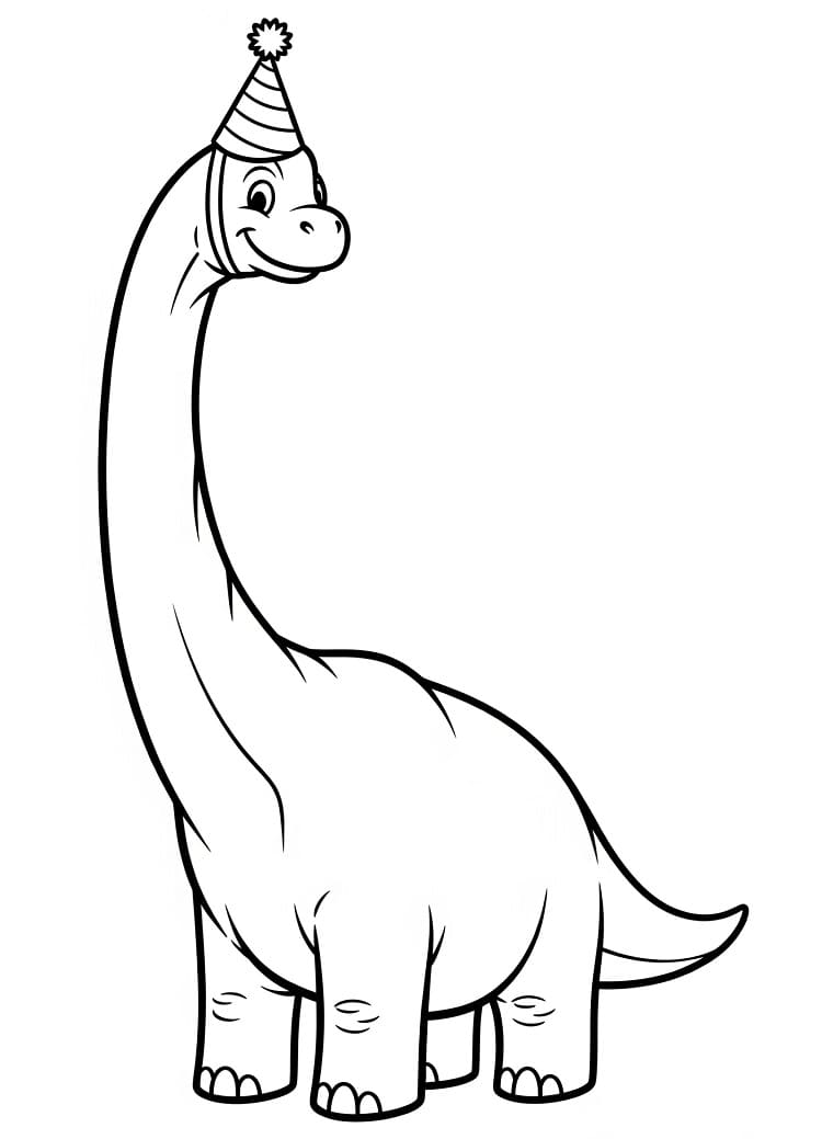 Coloriage Brachiosaure amical