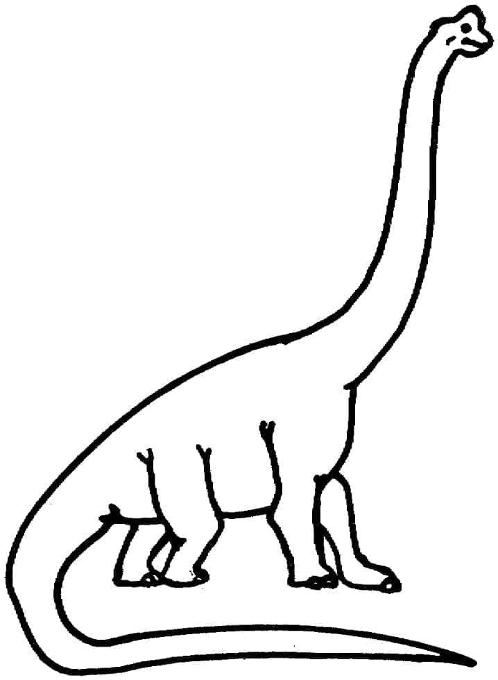 Coloriage Brachiosaure facile