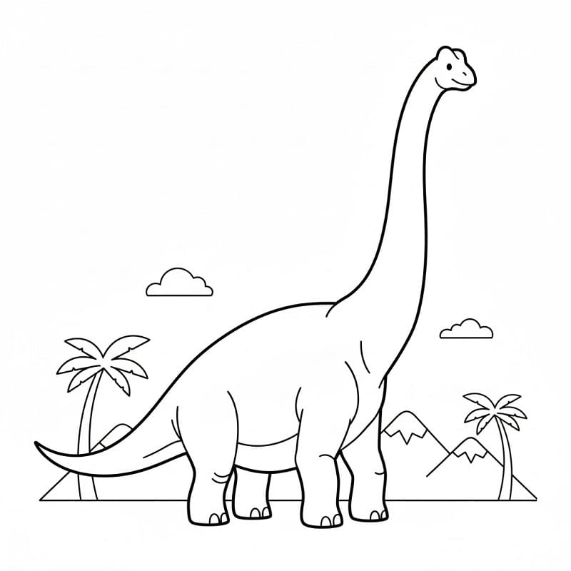 Coloriage Brachiosaure Géant