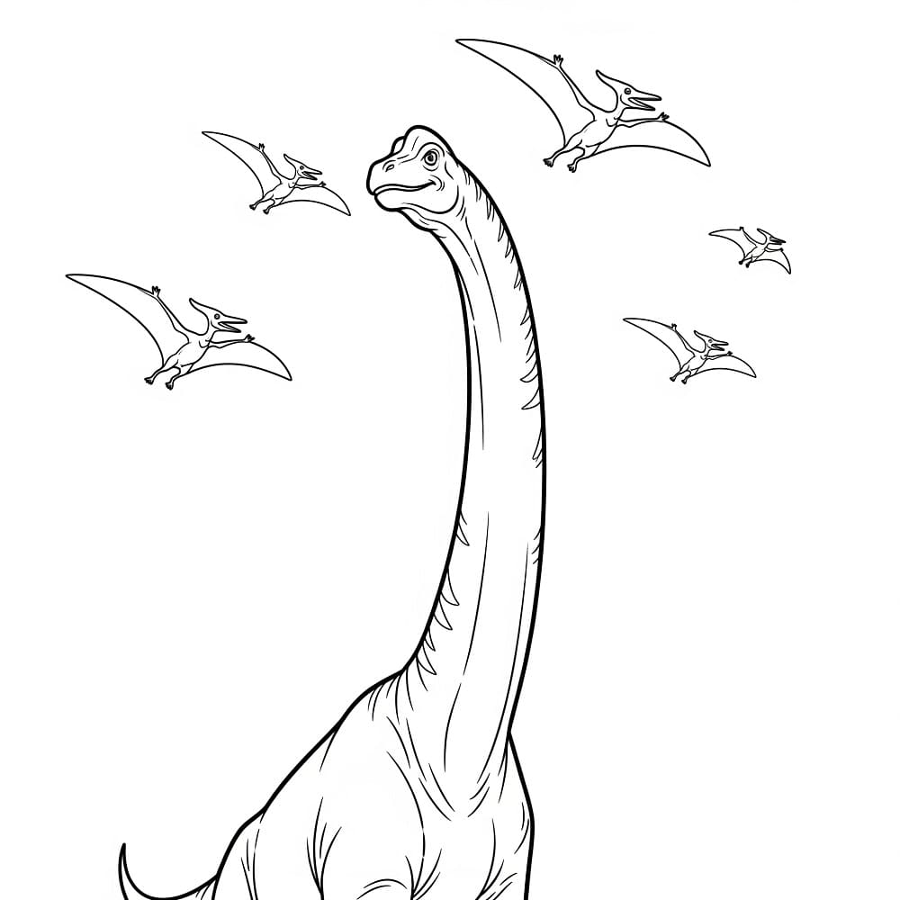 Coloriage Brachiosaure Imprimable Gratuit