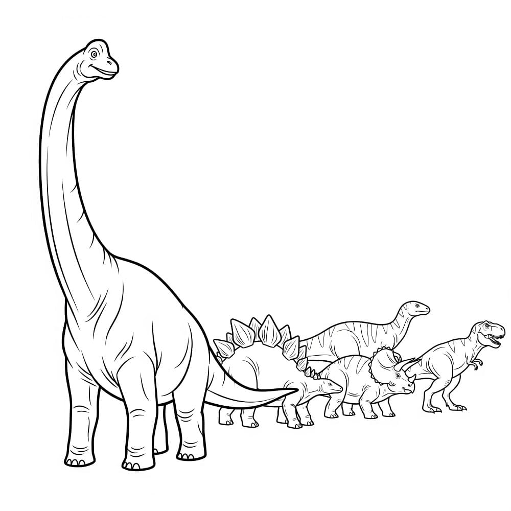 Coloriage Brachiosaure Imprimable