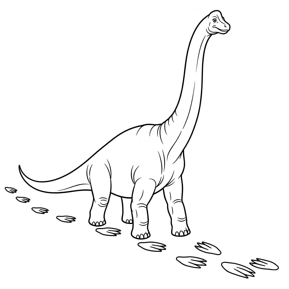 Coloriage Brachiosaure Pour Enfants