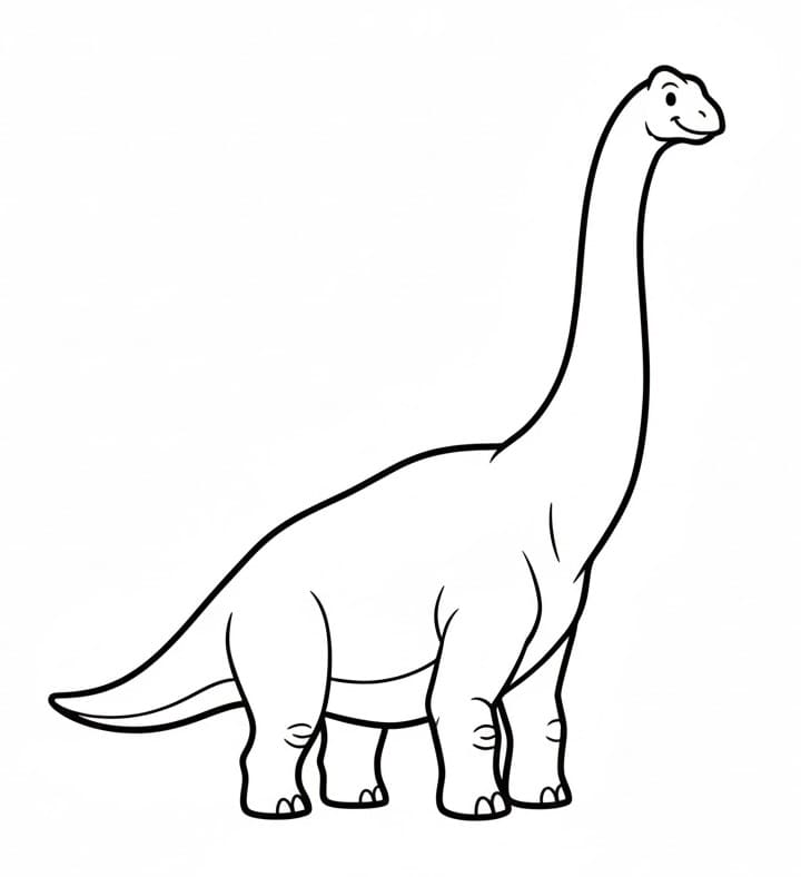 Coloriage Brachiosaure Simple