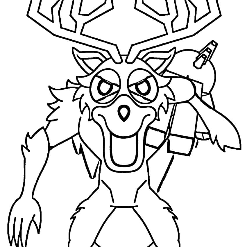 Coloriage Cerf de 99 Nuits dans la Forêt