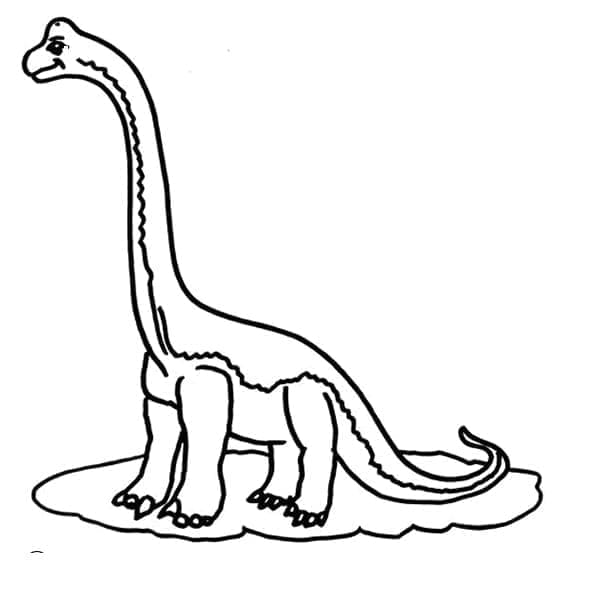 Coloriage Dessin de Brachiosaure Gratuit